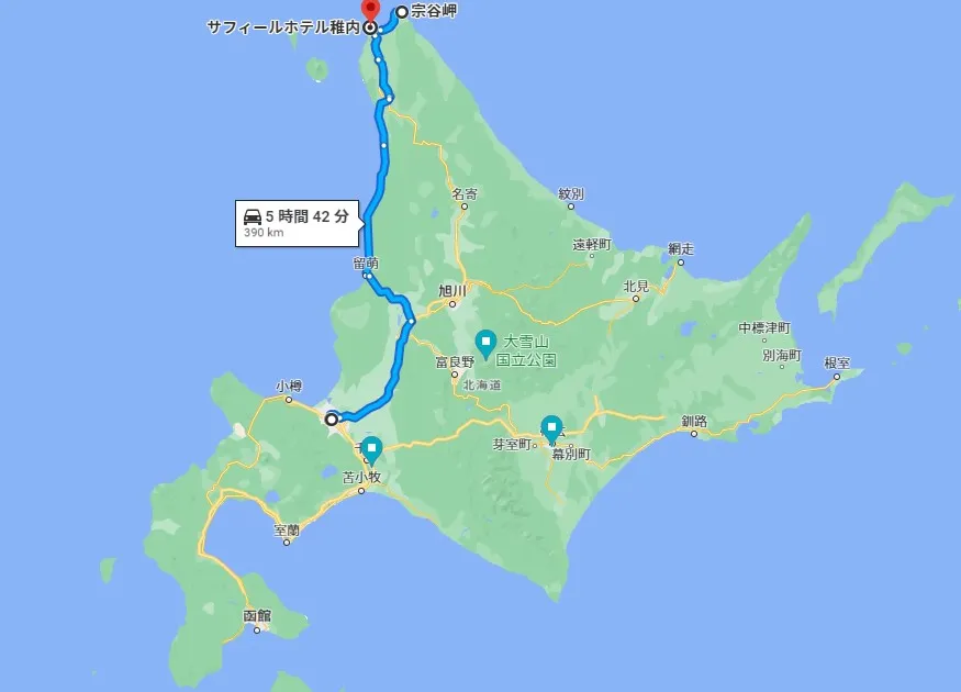 2日目のルートマップ